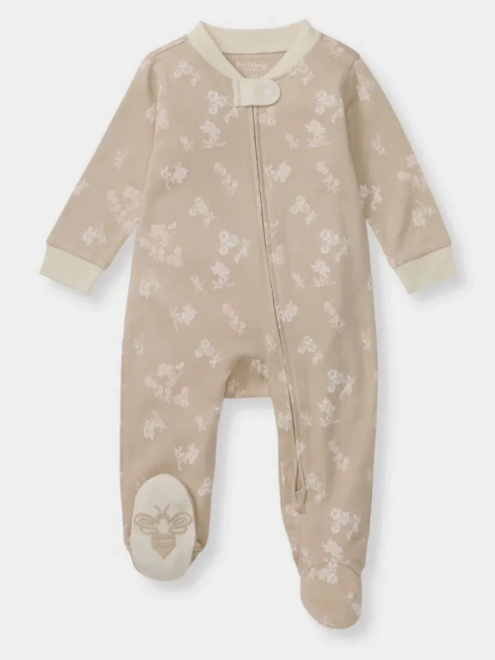 Burt’s Bees Baby whimsical floral organic cotton sleeper 0-3 Months